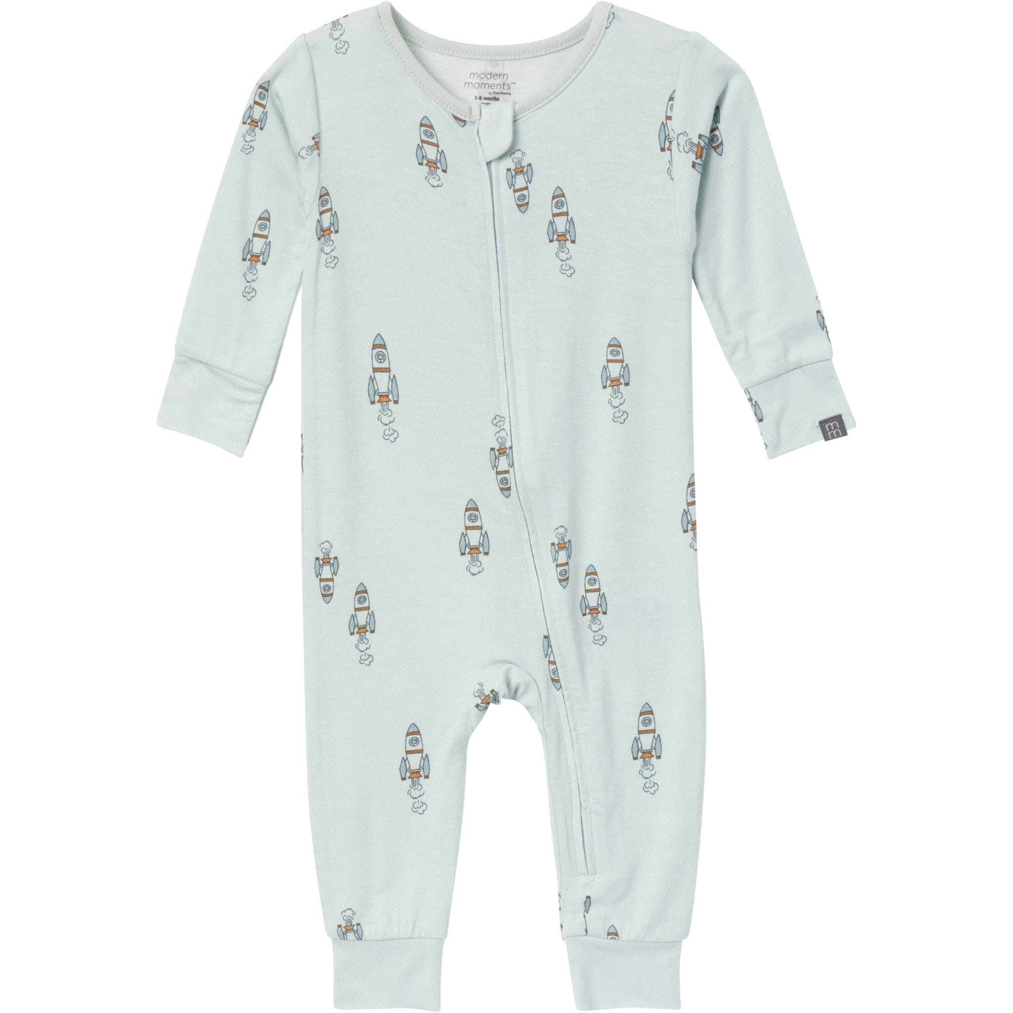 2-Pack Baby & Toddler Boys Light Sky Spaceship Viscose Snug Fit Footless Pajamas