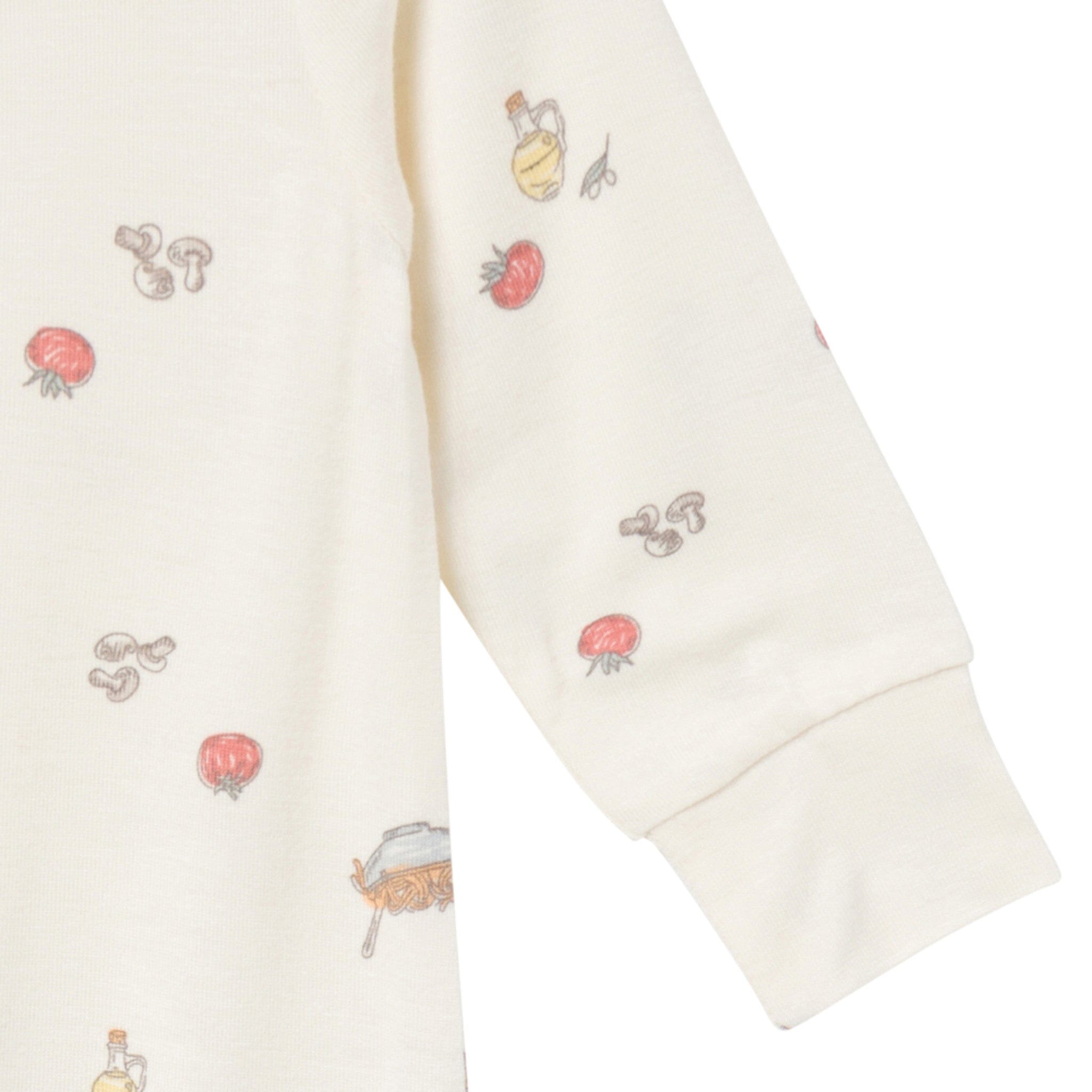 2-Pack Baby Neutral Pasta Dinner Zip Front Viscose Rompers